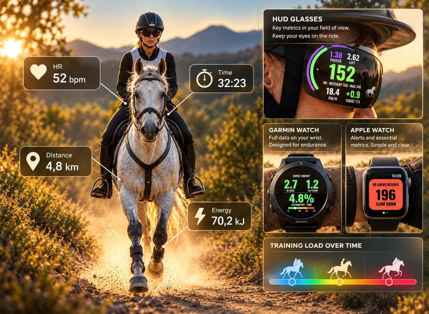 Readings on a Garmin watch and an Apple Watch